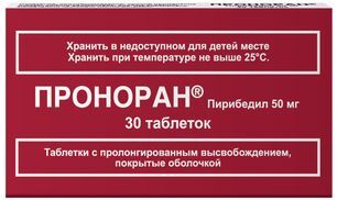Проноран 50мг 30 шт. таблетки с пролонгированным высвобождением покрытые оболочкой Проноран 50мг 30 шт. таблетки с пролонгированным высвобождением покрытые оболочкой
