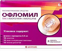 Офломил 5% 2,5мл лак для ногтей Гленмарк Офломил 5% 2,5мл лак для ногтей Гленмарк