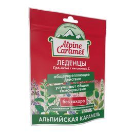 Альпийская Карамель леденцы Про-Актив с витамином С без сахара 75г Альпийская Карамель леденцы Про-Актив с витамином С без сахара 75г