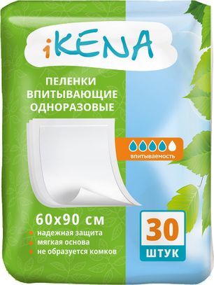 Икена пеленки 60х90см 30 шт. Икена пеленки 60х90см 30 шт.