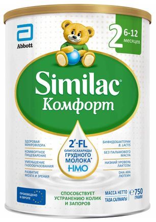 Симилак Комфорт 2 смесь 6-12 месяцев 750г Симилак Комфорт 2 смесь 6-12 месяцев 750г