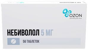 Небиволол 5мг 56 шт. таблетки Небиволол 5мг 56 шт. таблетки