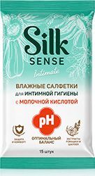 Силк Сенс салфетки влажные для интимной гигиены Ромашка/Лаванда 15 шт. Гранд А.В. Силк Сенс салфетки влажные для интимной гигиены Ромашка/Лаванда 15 шт. Гранд А.В.