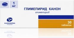 Глимепирид Канон 1мг 30 шт. таблетки Глимепирид Канон 1мг 30 шт. таблетки
