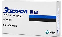 Эзетрол 10мг 28 шт. таблетки