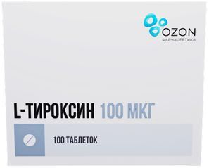 L-Тироксин 100мкг 100 шт. таблетки Озон L-Тироксин 100мкг 100 шт. таблетки Озон