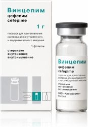 Винцепим 1г 1 шт. порошок для приготовления раствора для внутривенного и внутримышечного введения Винцепим 1г 1 шт. порошок для приготовления раствора для внутривенного и внутримышечного введения