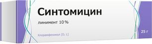 Синтомицин 10% 25г линимент Тульская Фф Синтомицин 10% 25г линимент Тульская Фф