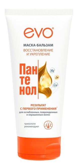 Эво пантенол маска-бальзам для ослабленных/поврежденных/окрашенных/сухих волос 200мл Эво пантенол маска-бальзам для ослабленных/поврежденных/окрашенных/сухих волос 200мл