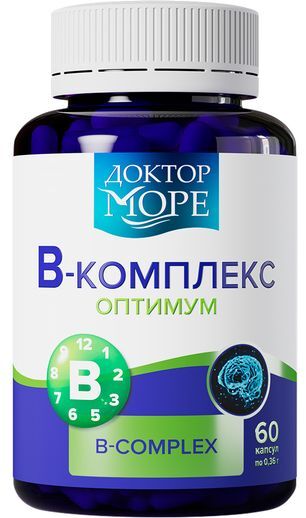 Доктор Море В-Комплекс Оптимум капсулы 60 шт. Доктор Море В-Комплекс Оптимум капсулы 60 шт.
