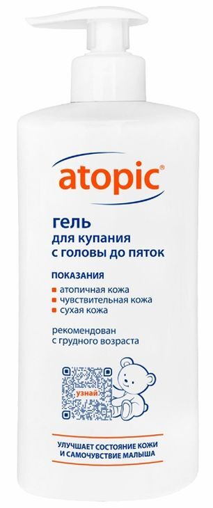 Атопик гель детский для купания с головы до пяток 400мл