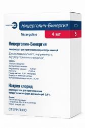 Ницерголин-Бинергия 4мг 5 шт. лиофилизат для приготовления раствора для инъекций в комплекте с растворителем NaCl 0,9% 5мл 5 шт. Армавирская биофабрика/Бинергия Ницерголин-Бинергия 4мг 5 шт. лиофилизат для приготовления раствора для инъекций в комплекте с растворителем NaCl 0,9% 5мл 5 шт. Армавирская биофабрика/Бинергия