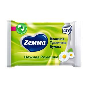 Земма бумага туалетная влажная нежная ромашка 40 шт. Земма бумага туалетная влажная нежная ромашка 40 шт.