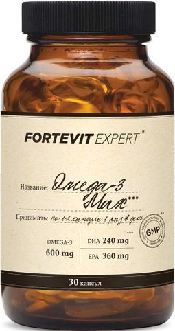 Фортевит эксперт омега-3 макс 600мг 30 шт. капсулы амброзия супхерб