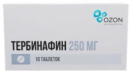 Тербинафин 250мг 10 шт. таблетки