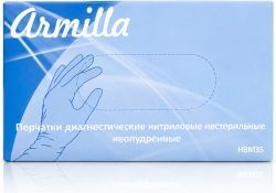 Армилла перчатки диагностические нитриловые нестерильные неопудренные размер м пар 50 шт.