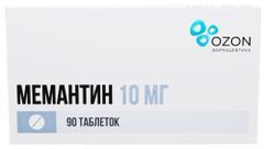 Мемантин 10мг 90 шт. таблетки покрытые пленочной оболочкой Озон Мемантин 10мг 90 шт. таблетки покрытые пленочной оболочкой Озон