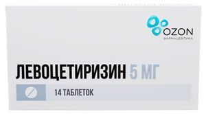 Левоцетиризин 5мг 14 шт. таблетки покрытые пленочной оболочкой