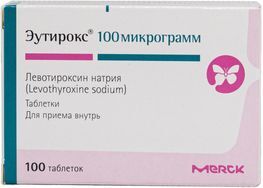 Эутирокс 100мкг 100 шт. таблетки Эутирокс 100мкг 100 шт. таблетки
