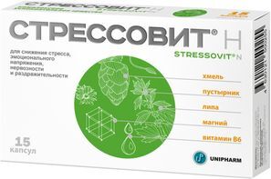 Стрессовит Н капсулы 15 шт. Стрессовит Н капсулы 15 шт.