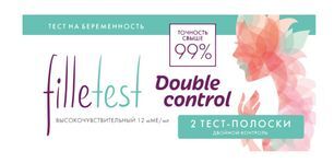 Филлитест Дабл Контрол тест на беременность 2 шт. Филлитест Дабл Контрол тест на беременность 2 шт.