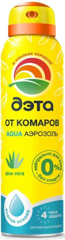 Дэта Аква аэрозоль от комаров/мошек 4 часа 150мл Дэта Аква аэрозоль от комаров/мошек 4 часа 150мл