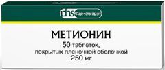 Метионин 250мг 50 шт. таблетки покрытые пленочной оболочкой Фармстандарт-УфаВита Метионин 250мг 50 шт. таблетки покрытые пленочной оболочкой Фармстандарт-УфаВита