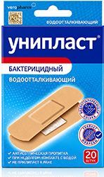 Унипласт пластырь бактерицидный влагостойкий 20 шт. Верофарм