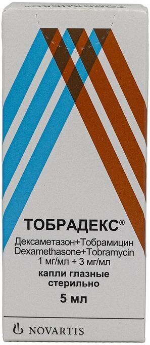 Тобрадекс 1мг+3мг/мл 5мл капли глазные