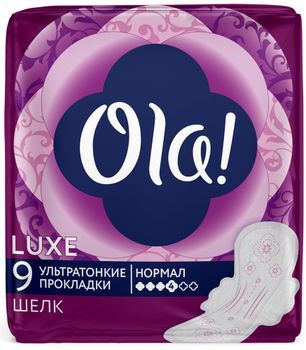 Ола Ультра Люкс прокладки Нормал Мягкий шелк 10 шт. Ола Ультра Люкс прокладки Нормал Мягкий шелк 10 шт.