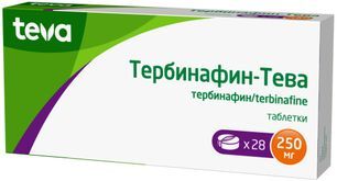 Тербинафин-Тева 250мг 28 шт. таблетки Тева фармацевтические предприятия Лтд Тербинафин-Тева 250мг 28 шт. таблетки Тева фармацевтические предприятия Лтд