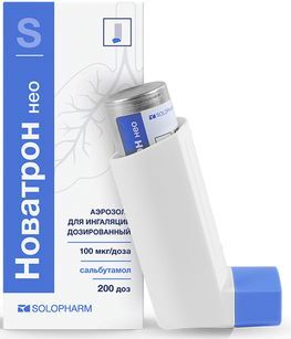 Новатрон Нео 100мкг/доза 200 шт. доз аэрозоль для ингаляций дозированный Новатрон Нео 100мкг/доза 200 шт. доз аэрозоль для ингаляций дозированный