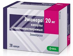 Эманера 20мг 28 шт. капсулы кишечнорастворимые Крка, д.д., Ново место Эманера 20мг 28 шт. капсулы кишечнорастворимые Крка, д.д., Ново место
