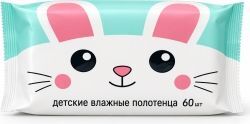 Полотенца Влажные детские универсальные с экстрактом Ромашки/Алоэ/Витамином Е 60 шт.