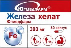 Югмедфарм Железа Хелат капсулы 60 шт. Югмедфарм Железа Хелат капсулы 60 шт.