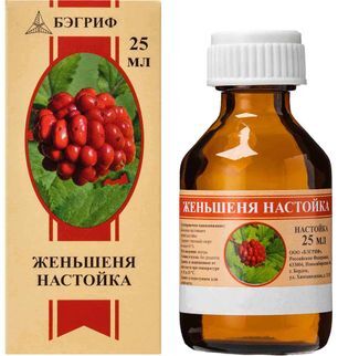 Женьшеня Настойка 25мл Бэгриф Женьшеня Настойка 25мл Бэгриф