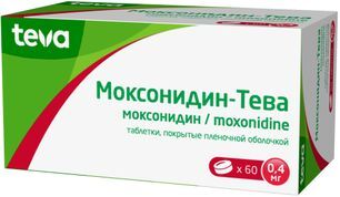 Моксонидин-Тева 0,4мг 60 шт. таблетки покрытые пленочной оболочкой Рубикон Моксонидин-Тева 0,4мг 60 шт. таблетки покрытые пленочной оболочкой Рубикон