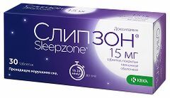 Слипзон 15мг 30 шт. таблетки покрытые оболочкой Крка, д.д., Ново место