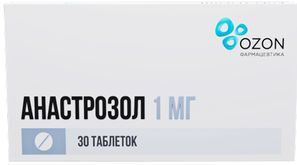 Анастрозол 1мг 30 шт. таблетки покрытые пленочной оболочкой Анастрозол 1мг 30 шт. таблетки покрытые пленочной оболочкой