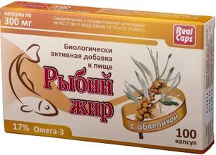 Рыбий жир реалкапс облепиха капсулы 100 шт.