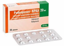 Рабепразол-Крка 20мг 28 шт. таблетки кишечнорастворимые покрытые пленочной оболочкой Рабепразол-Крка 20мг 28 шт. таблетки кишечнорастворимые покрытые пленочной оболочкой