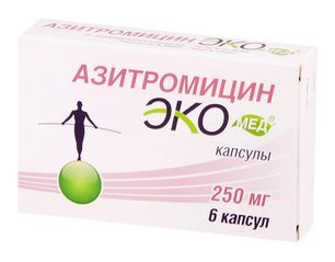 Азитромицин Экомед 250мг 6 шт. капсулы Авва Рус Азитромицин Экомед 250мг 6 шт. капсулы Авва Рус