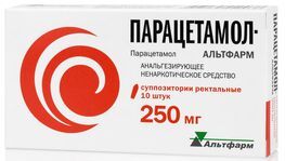 Парацетамол-альтфарм 250мг 10 шт. суппозитории ректальные Парацетамол-альтфарм 250мг 10 шт. суппозитории ректальные