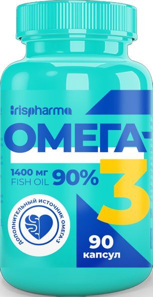 Ирисфарма Омега-3-90% Ультра капсулы массой 1400мг 90 шт. Ирисфарма Омега-3-90% Ультра капсулы массой 1400мг 90 шт.