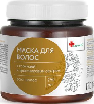 Апотекс маска для роста волос горчица/тросниковый сахар 250мл Апотекс маска для роста волос горчица/тросниковый сахар 250мл