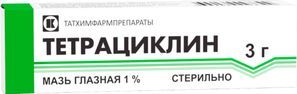 Тетрациклин 1% 3г мазь глазная татхимфарм Тетрациклин 1% 3г мазь глазная татхимфарм