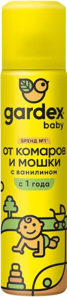 Гардекс бэби аэрозоль от комаров и мошки для детей с 1 года 80мл Гардекс бэби аэрозоль от комаров и мошки для детей с 1 года 80мл