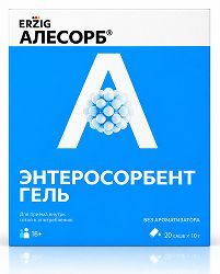 Алесорб энтеросорбент гель эрциг для приема внутрь 10г 20 шт.