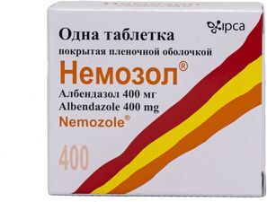Немозол 400мг 1 шт. таблетки покрытые пленочной оболочкой Лабораториз Лимитед Немозол 400мг 1 шт. таблетки покрытые пленочной оболочкой Лабораториз Лимитед