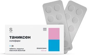 Таниксен Солофарм 100мг 30 шт. таблетки покрытые пленочной оболочкой Таниксен Солофарм 100мг 30 шт. таблетки покрытые пленочной оболочкой